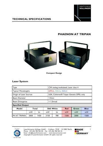 PHAENON AT TRIPAN - LaserAnimation SOLLINGER GmbH