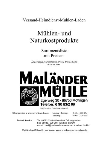 Mühlen- und Naturkostprodukte - abc markets