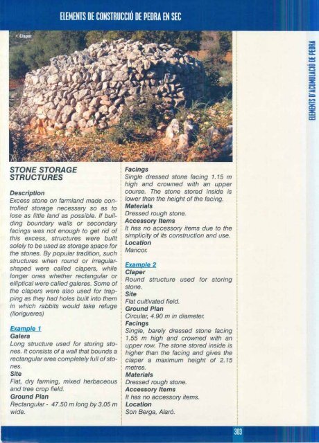 La pedra en sec. Materials, eines i tècniques tradicionals a les illes ...