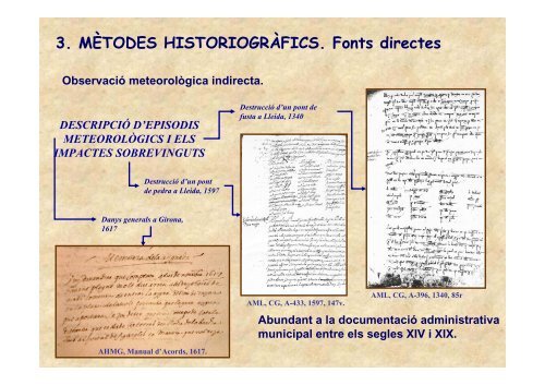 La cerca climàtica basada en fonts documentals històriques