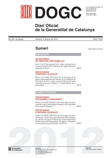 Diari Oficial de la Generalitat de Catalunya - Col·legi d'Enginyers ...