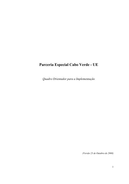 Parceria Especial com a UE - Governo de Cabo Verde