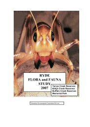 RYDE FLORA and FAUNA STUDY 2007 - City of Ryde - NSW ...