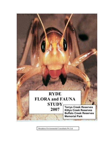 RYDE FLORA and FAUNA STUDY 2007 - City of Ryde - NSW ...