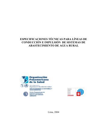 Especificaciones técnicas para líneas de conducción e impulsión