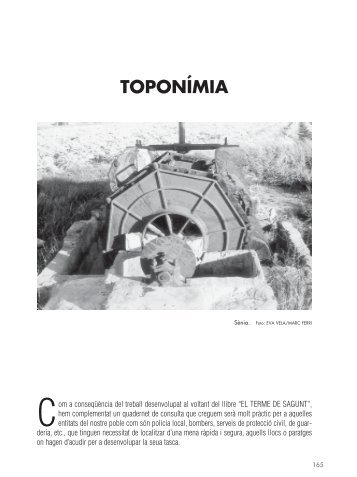 TOPONÍMIA - Ayuntamiento de Sagunto