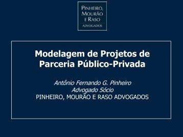 Modelagem de Projetos de Parceria Público-Privada - Pinheiro ...