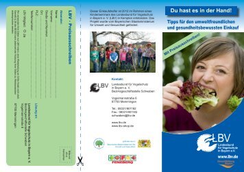 Flyer mit Tipps für den umweltfreundlichen und ... - LBV