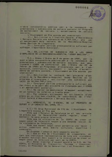 1989-1991 - Arxiu - Ajuntament de Llagostera