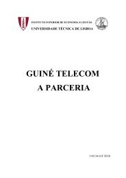 GUINÉ TELECOM A PARCERIA - projecto guiné-bissau contributo