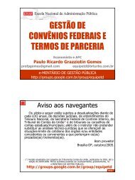 Gestão de Convênios e Termos de Parceria - Enap