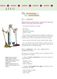 Els sinònims i els antònims. La polisèmia. L´homonímia - Barcanova