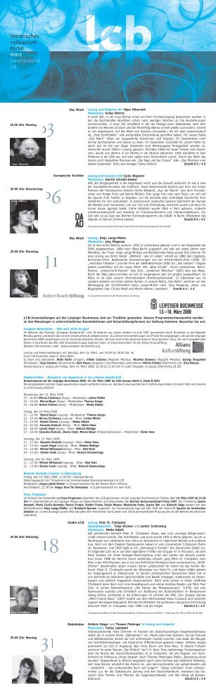 LCB-Programm 03/2008 als PDF - Literarisches Colloquium Berlin