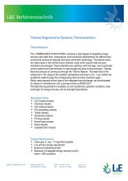 Thermal Regenerative Systems, Thermoreactors - Langbein ...