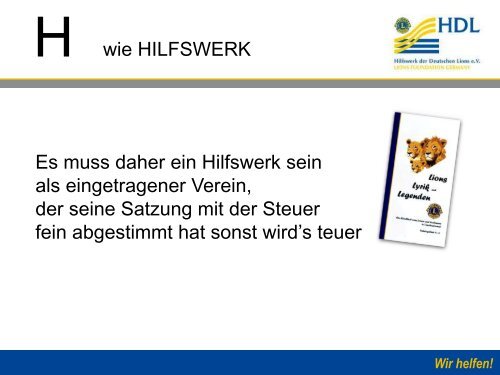 Informationen zu HDL - Lions Club Waldbronn