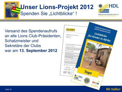 Informationen zu HDL - Lions Club Waldbronn