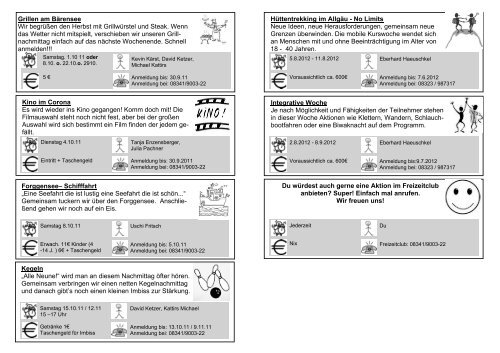 Programm für Oktober bis November 2011 - bei der Lebenshilfe ...