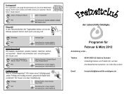 Programm für Februar & März 2012 - bei der Lebenshilfe Ostallgäu eV