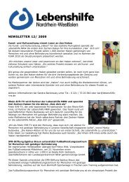 Newsletter Ausgabe 12-2009 - Lebenshilfe NRW