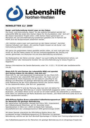 Newsletter Ausgabe 12-2009 - Lebenshilfe NRW