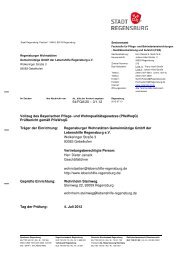 Prüfbericht FQA - Wohnstätte Steinweg - Lebenshilfe Regensburg
