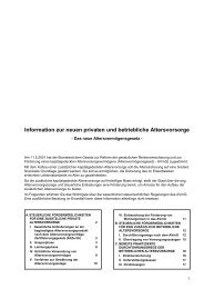 Information zur neuen privaten und betriebliche Altersvorsorge - Abv