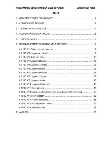 PROGRAMACIÓ EDUCACIÓ FÍSICA CICLE SUPERIOR JORDI ...