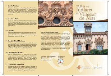 Tríptic de la RUTA DELS INDIANS - Ajuntament de Vilassar de Mar