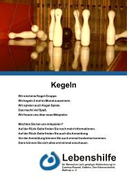 Kegeln - Lebenshilfe Waltrop