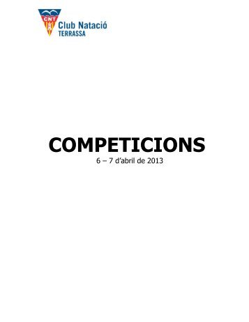 competicions - Club natació Terrassa