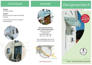 ZAW - Werkstatt: Designvordach - Lebenshilfe Zollernalb