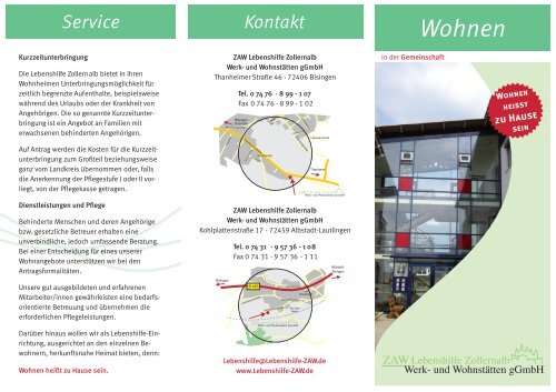 Wohnen in der Gemeinschaft - Lebenshilfe Zollernalb