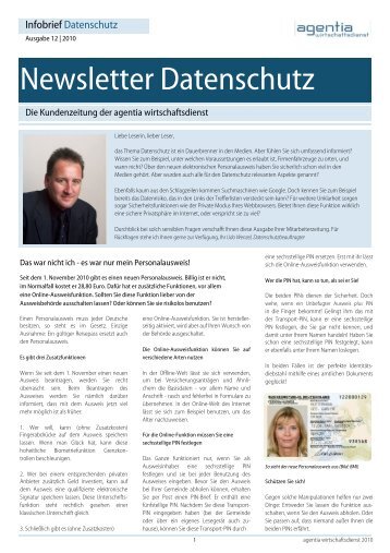 Newsletter Datenschutz