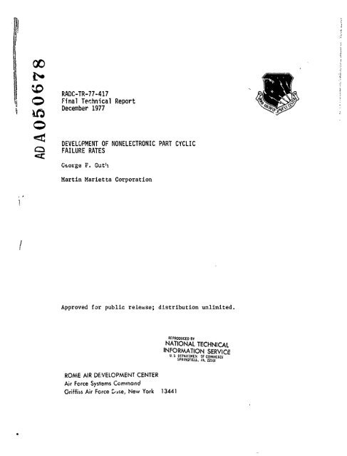 JRADC-TR-77-417 - Reliability Information Analysis Center