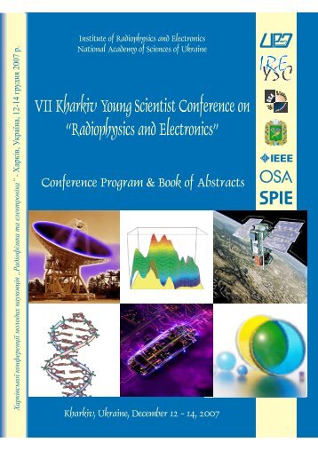 VII Kharkiv Young Scientist Conference on “Radiophysics and ...