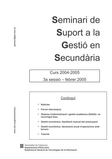 Curs 2004-2005 3a sessió œ febrer 2005 - Xtec