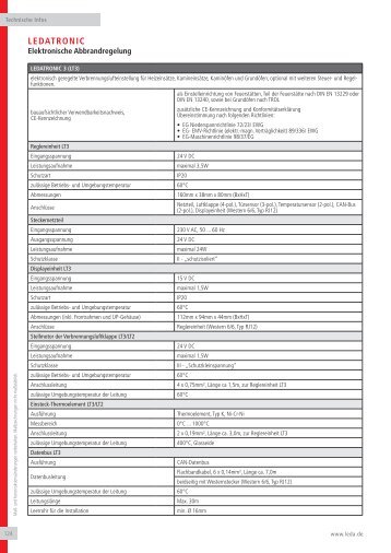 LEDATRONIC LT3 Technische Daten