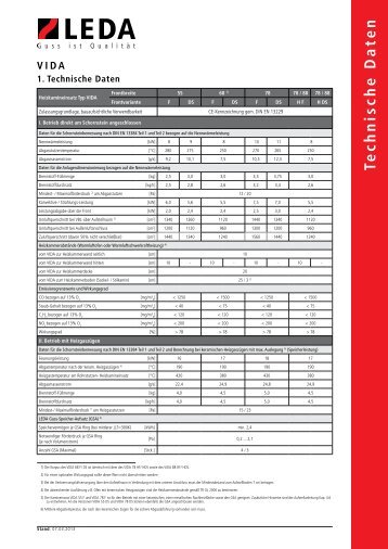 VIDA Technische Daten (PDF, 4647 kB) - Leda