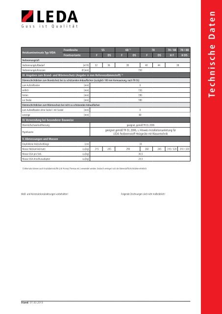 VIDA Technische Daten (PDF, 4647 kB) - Leda