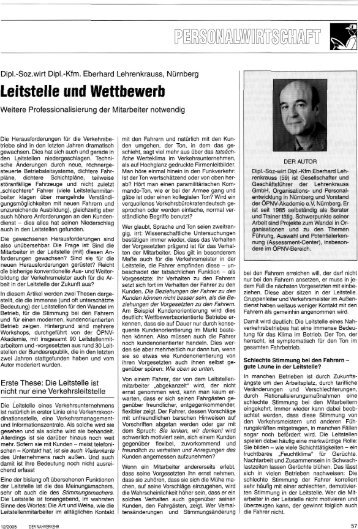 Leitstelle und Wettbewerb - Lehrenkrauss GmbH