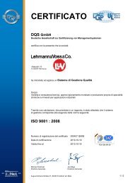 CERTIFICATO - Lehmann & Voss & Co.