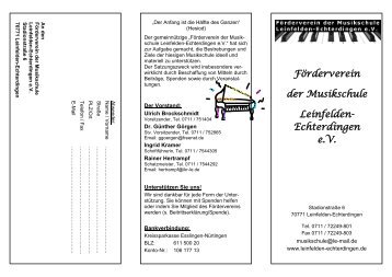 FÃ¶rderverein der Musikschule Leinfelden- Echterdingen e.V.