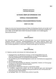 verwaltungsgebührensatzung - Gemeinde Leingarten