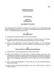 9.1 Hundesteuersatzung - Gemeinde Leingarten