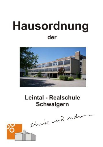 Hausordnung - Leintal-Realschule Schwaigern