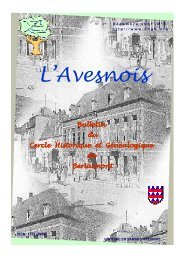 L'Avesnois - Cercle Historique et Généalogique de Berlaimont