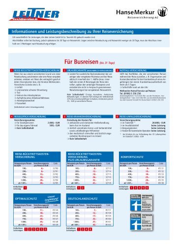 Weitere Informationen und Details zu unserem ... - LEITNER Reisen