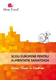 scoli europene pentru alimentatie sanatoasa - Slow Food