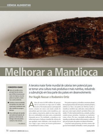 Melhorar a mandioca e alimentar os pobres - gene conserve