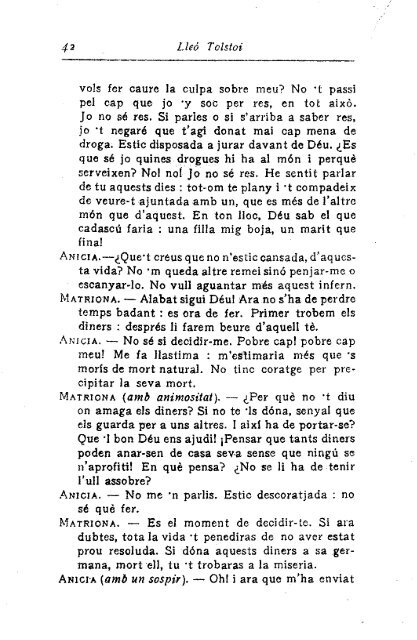 Lev Tolstoi, El domini de les tenebres, traducció de Joan Puig i ...